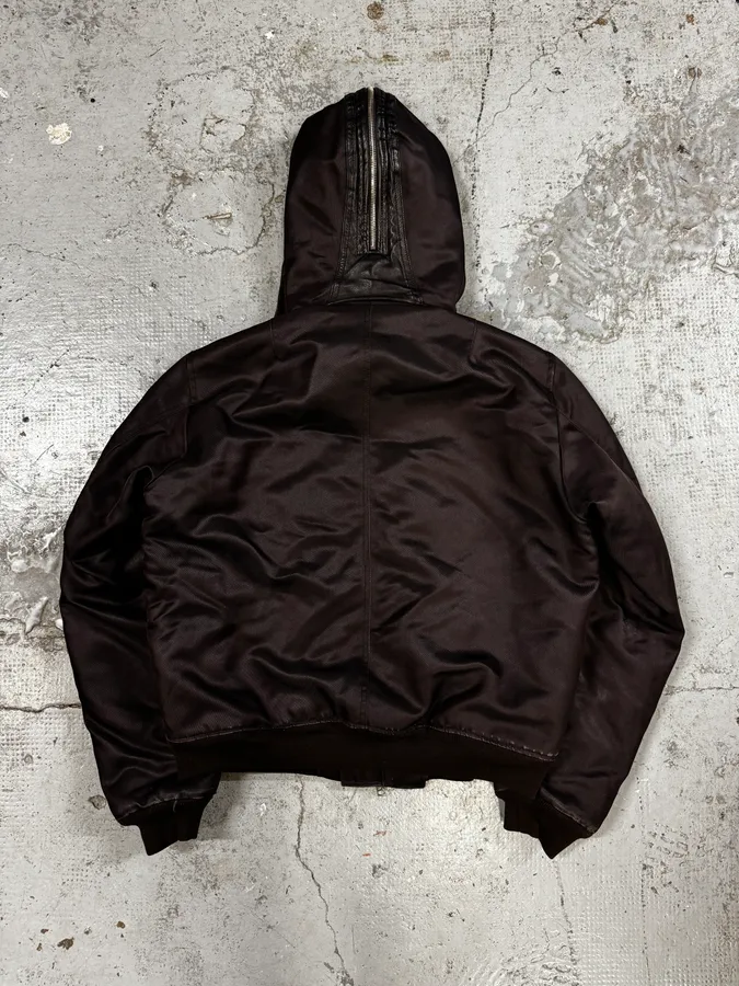 2000s Richmond Dark Brown Aviator Bomber Jacket - Image 4