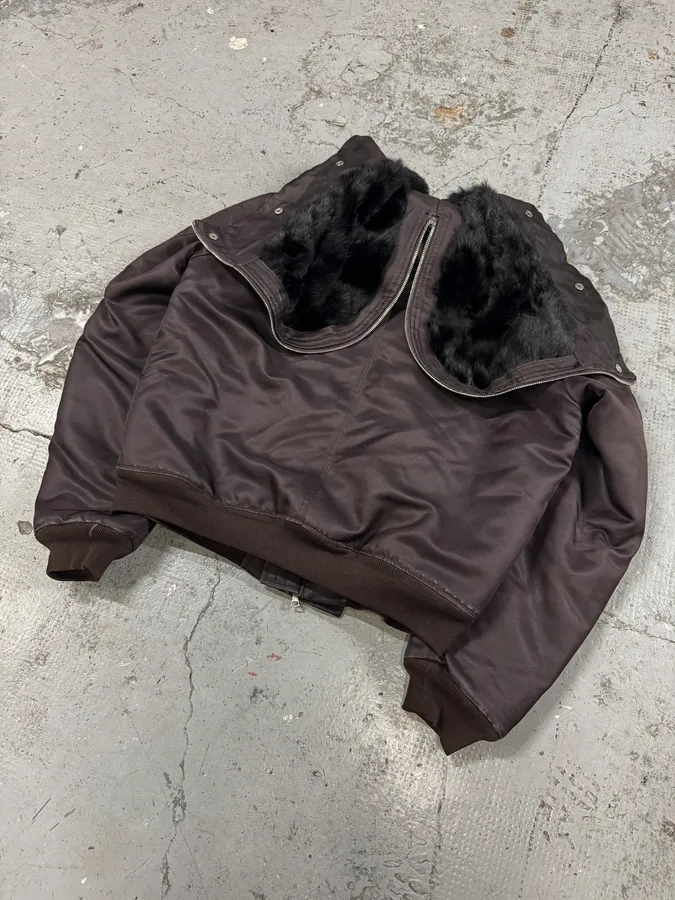 2000s Richmond Dark Brown Aviator Bomber Jacket - Image 6