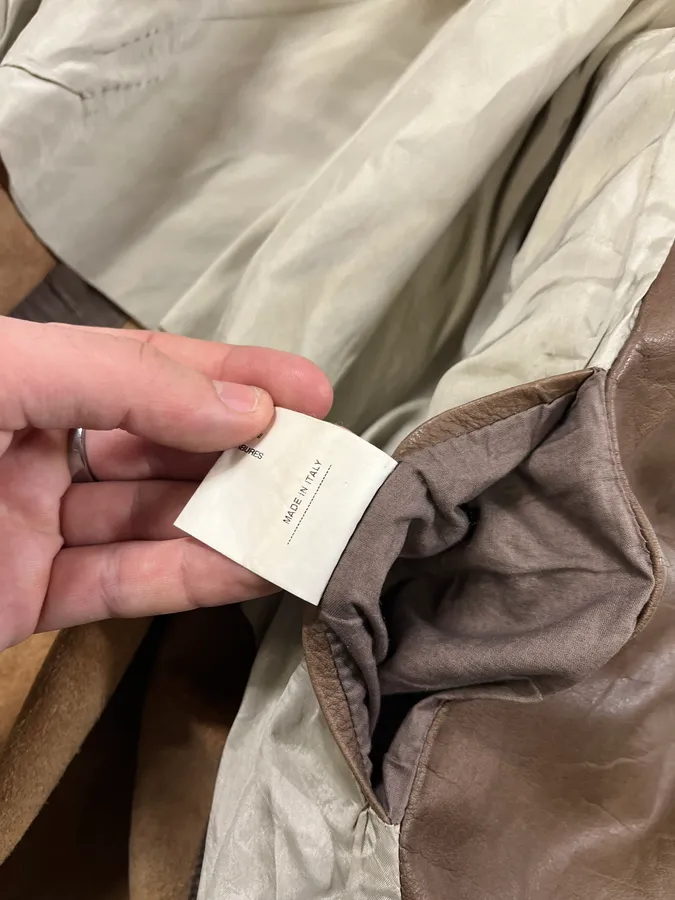 2000s Rick Owens Biker Brown Leather Jacket - Image 11