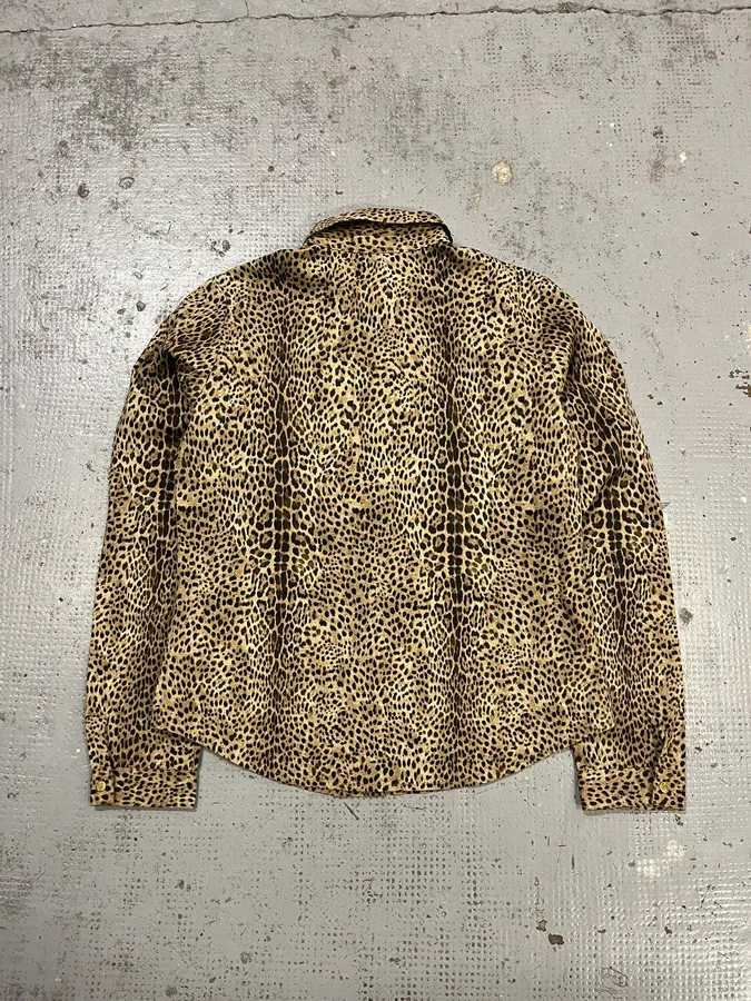 2000s Roberto Cavalli Beige & Black Leopard Shirt - Image 7