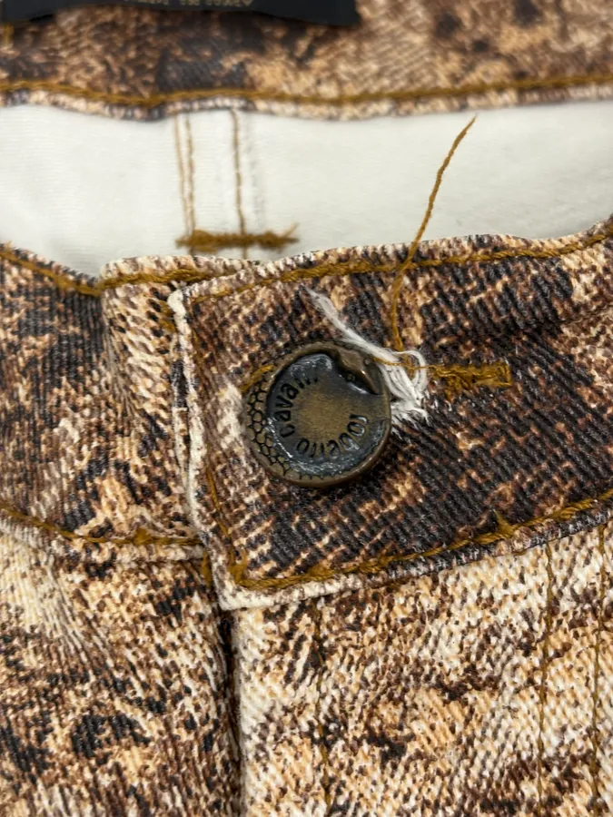 2000s Roberto Cavalli Beige & Brown Sand Earth Pants - Image 10