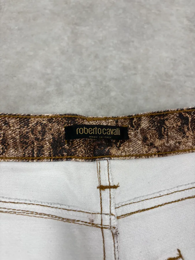 2000s Roberto Cavalli Beige & Brown Sand Earth Pants - Image 11