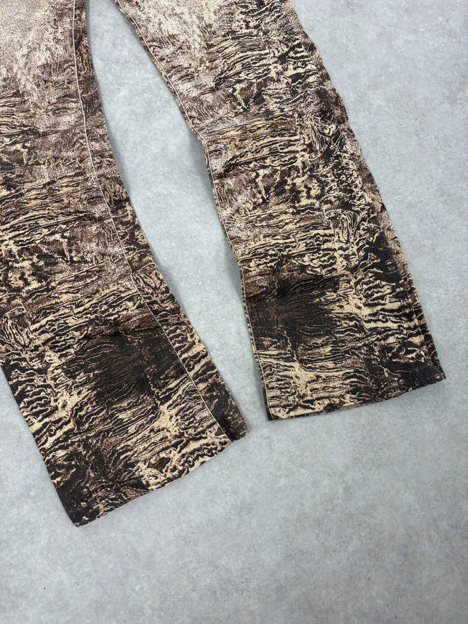 2000s Roberto Cavalli Beige & Brown Sand Earth Pants - Image 8