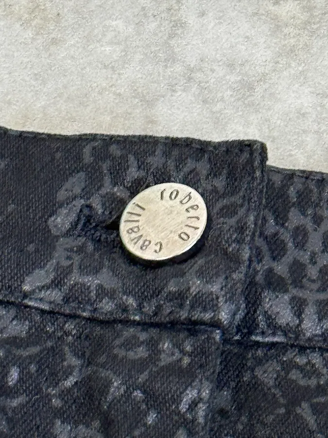 2000s Roberto Cavalli Black Python Print Skirt - Image 10