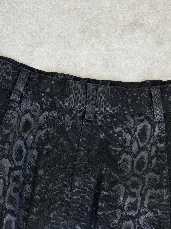 2000s Roberto Cavalli Black Python Print Skirt - Image 9