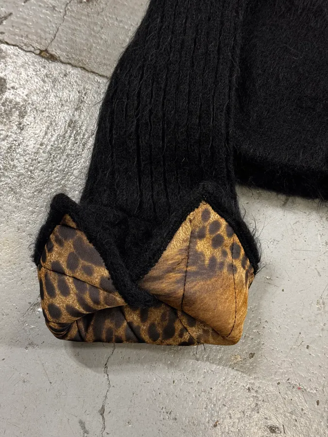 2000s Roberto Cavalli Black Wool Quilted Fox Fur Collar Cardigan - Image 13