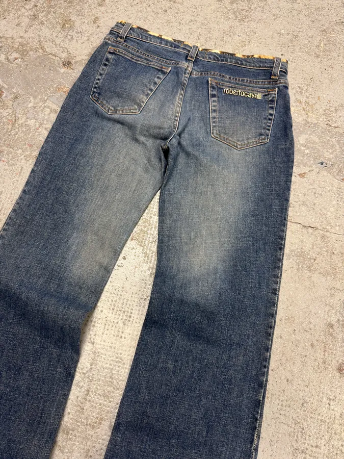 2000s Roberto Cavalli Blue Denim Jeans - Image 7