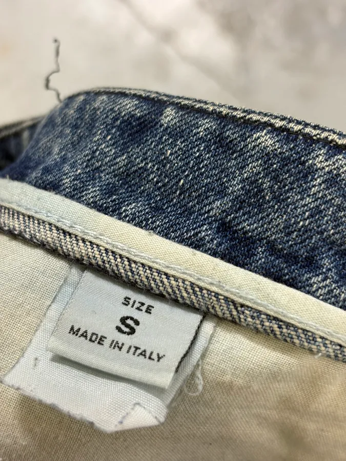 2000s Roberto Cavalli Blue Denim Sequin Flared Jeans - Image 10