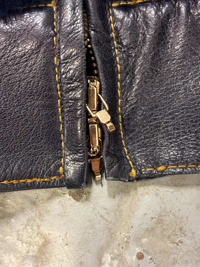 2000s Roberto Cavalli Blue Fur Shearling Jacket - Image 12
