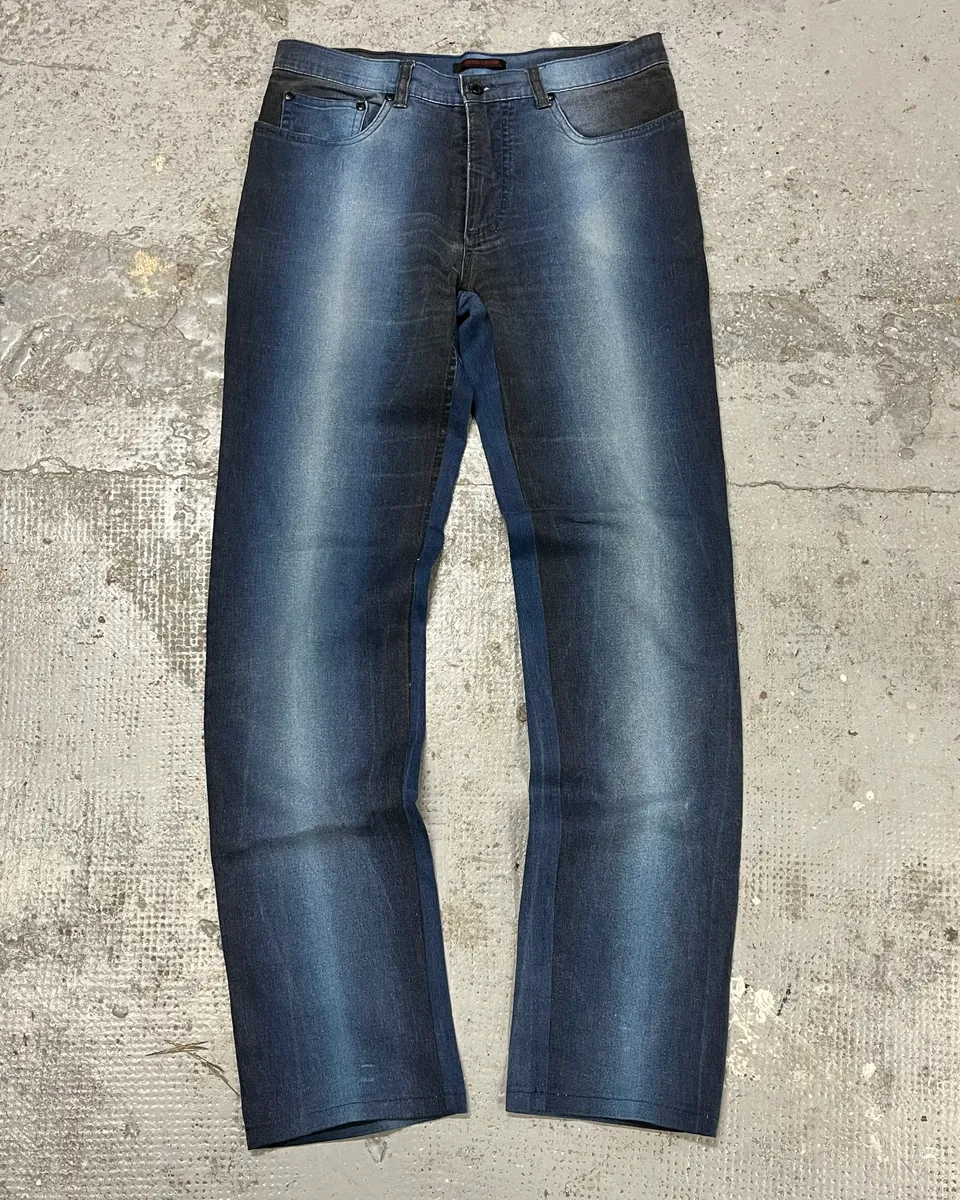 2000s Roberto Cavalli Blue Gradient Pants