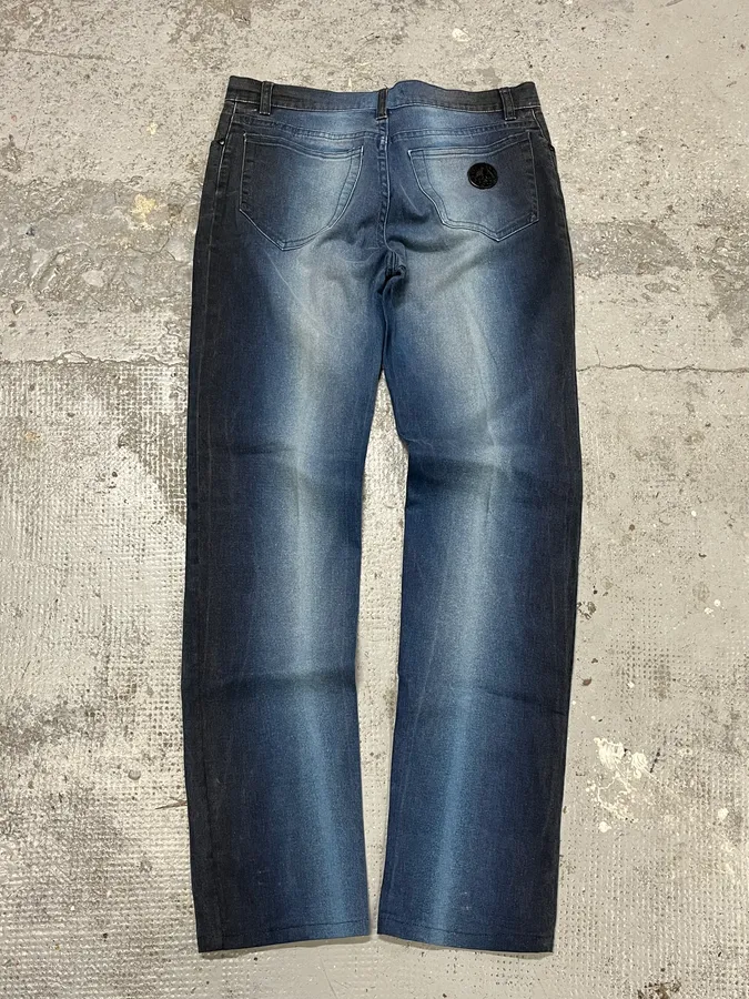 2000s Roberto Cavalli Blue Gradient Pants - Image 7