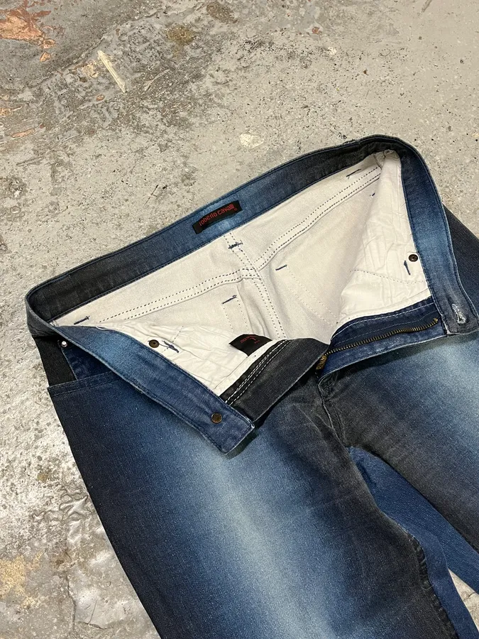 2000s Roberto Cavalli Blue Gradient Pants - Image 9