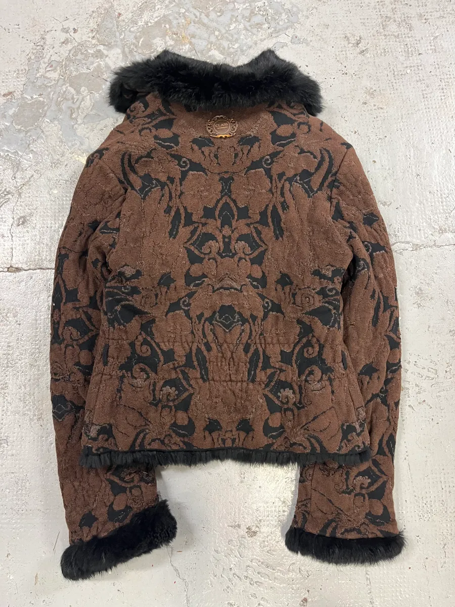 2000s Roberto Cavalli Brown & Black Cardigan Sweater - Image 6