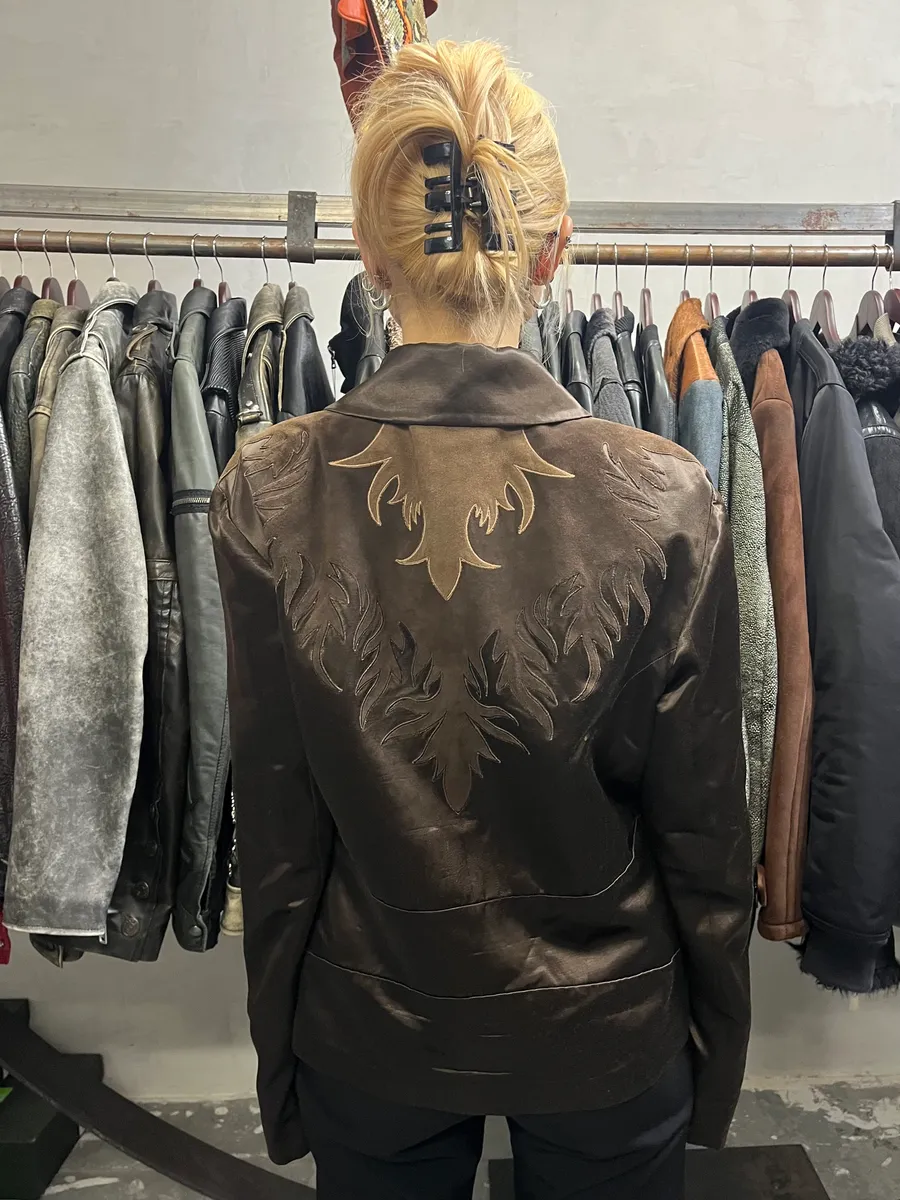 2000s Roberto Cavalli Brown Royal Jacket - Image 4