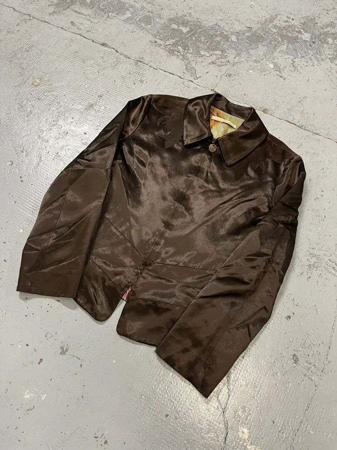 2000s Roberto Cavalli Brown Royal Jacket - Image 7