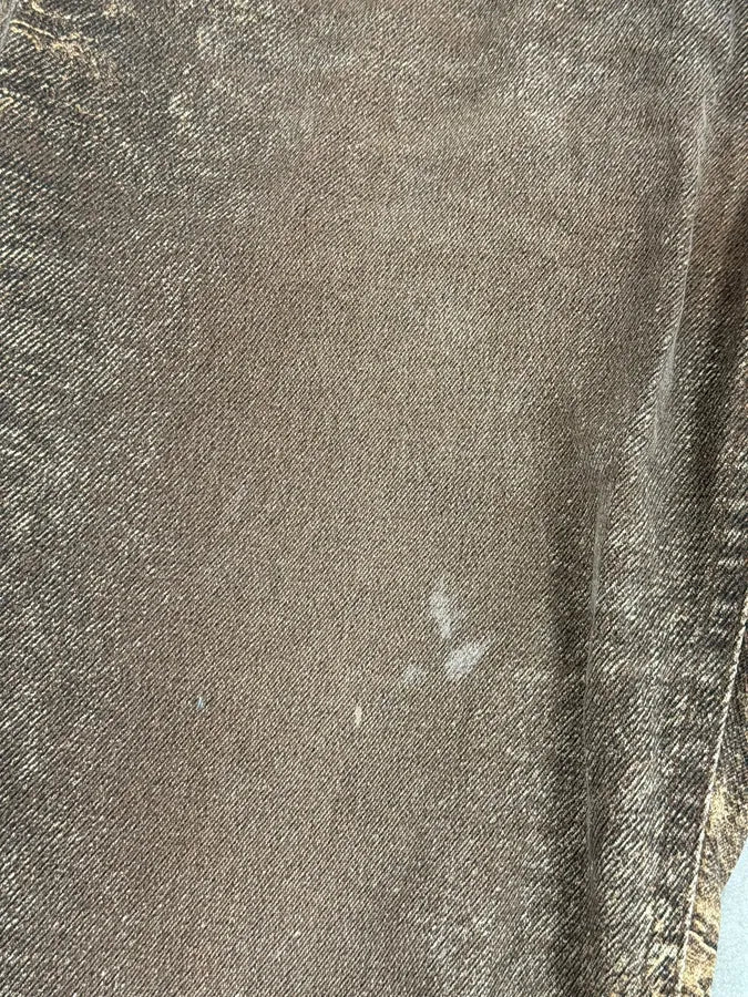 2000s Roberto Cavalli Brown Sand Eroded Flared Jeans - Image 12