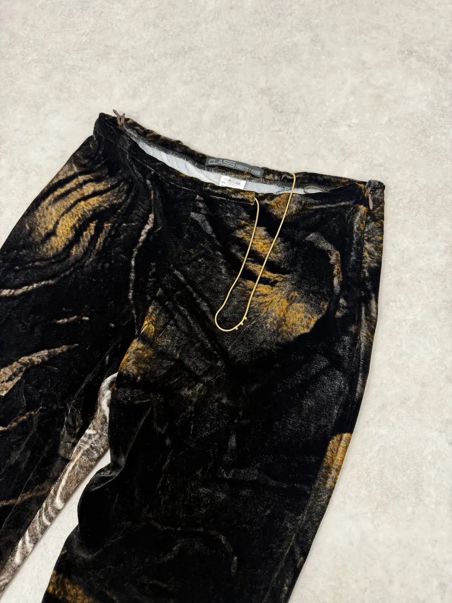 2000s Roberto Cavalli Brown Velvet Cozy Pants - Image 7