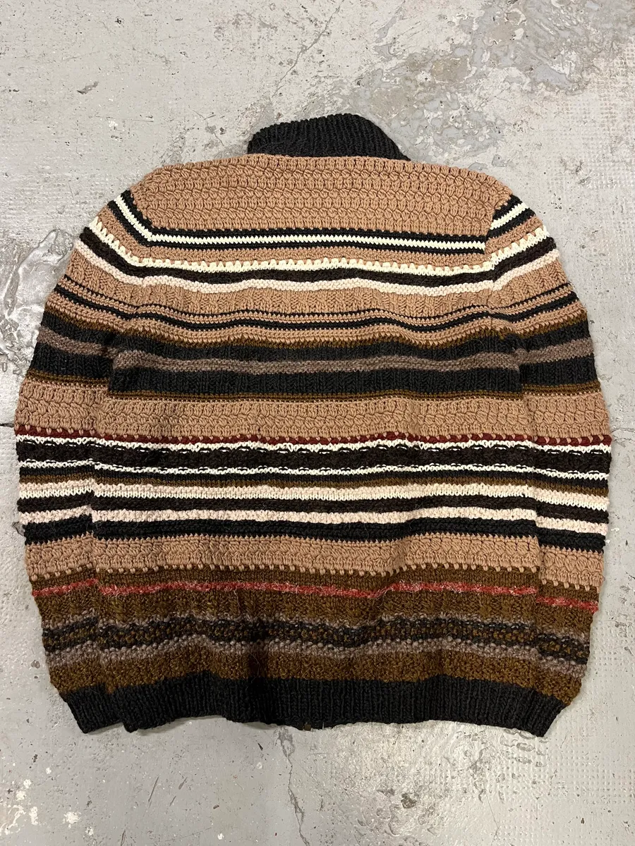 2000s Roberto Cavalli Brown Wool Zip-up Sweater - Image 2