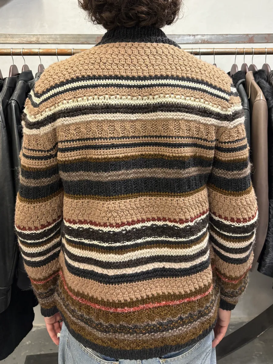 2000s Roberto Cavalli Brown Wool Zip-up Sweater - Image 4