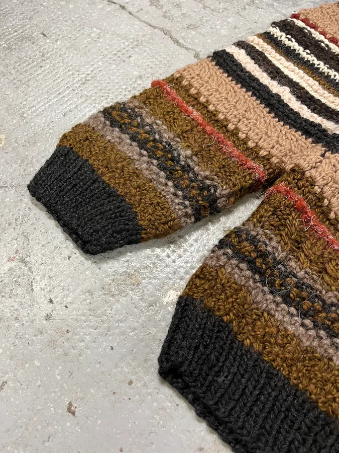 2000s Roberto Cavalli Brown Wool Zip-up Sweater - Image 7
