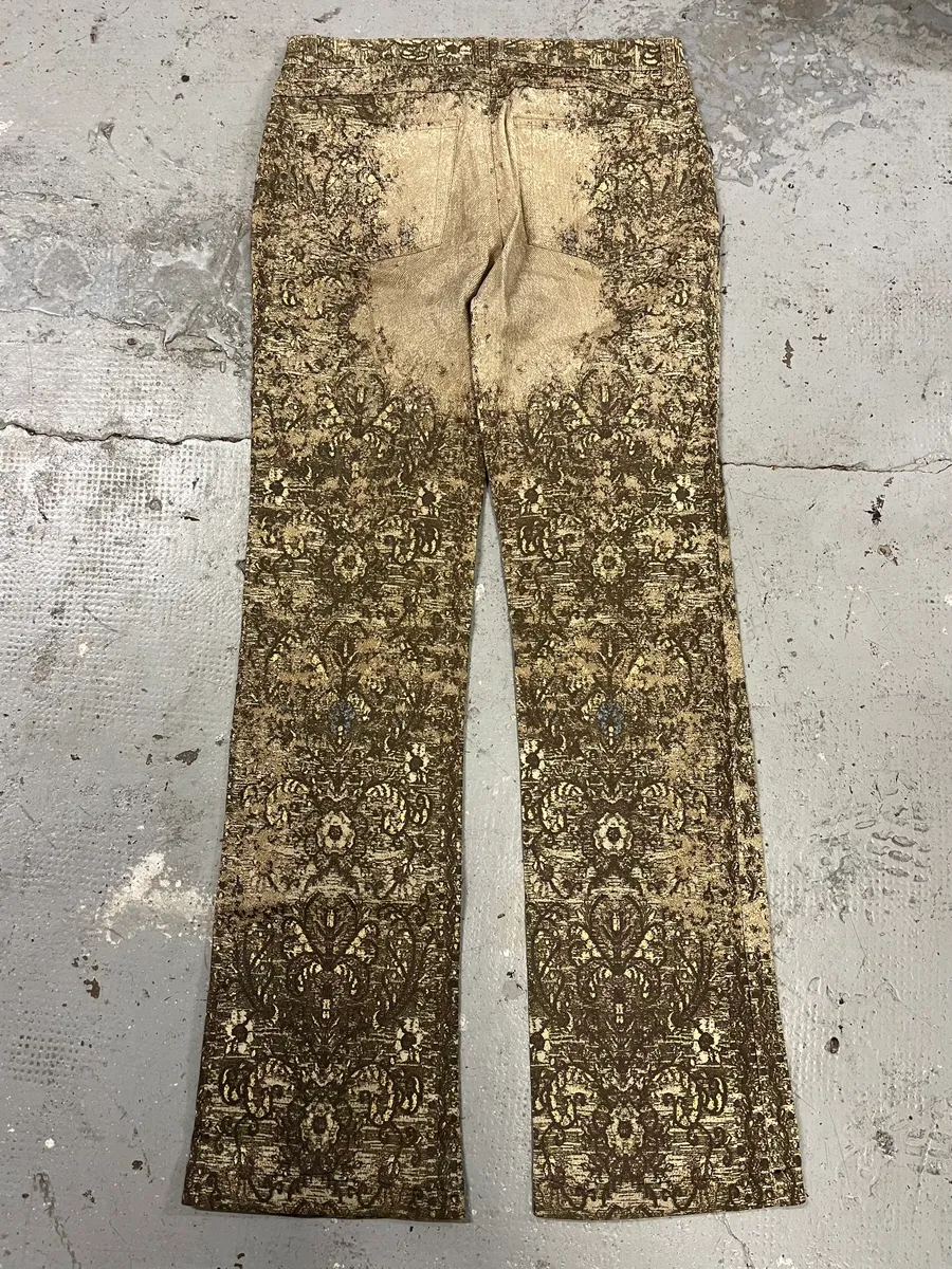 2000s Roberto Cavalli Camel Arabic Mozaic Pants - Image 8