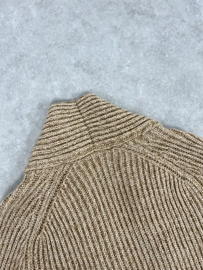 2000s Roberto Cavalli Camel Beige Wool & Leather Jacket - Image 9