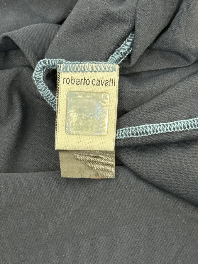 2000s Roberto Cavalli Cheetah Navy Longsleeves - Image 10