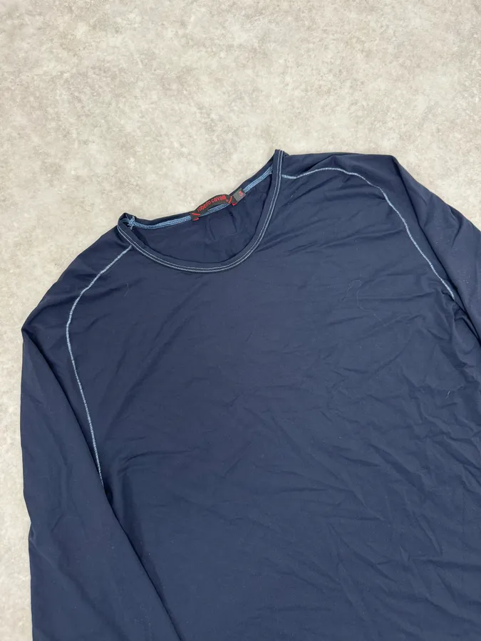 2000s Roberto Cavalli Cheetah Navy Longsleeves - Image 5