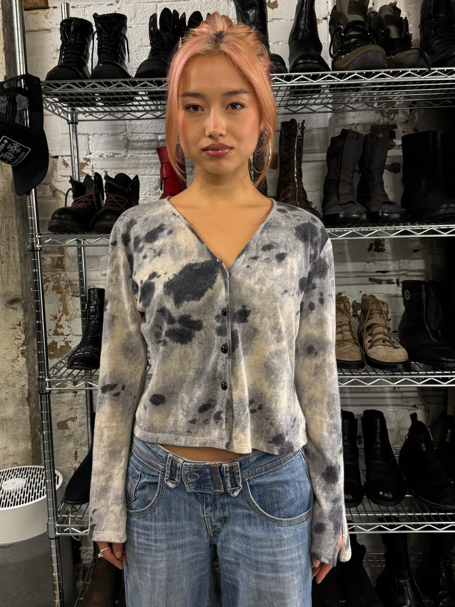 2000s Roberto Cavalli Cloud Abstract Cardigan - Image 2