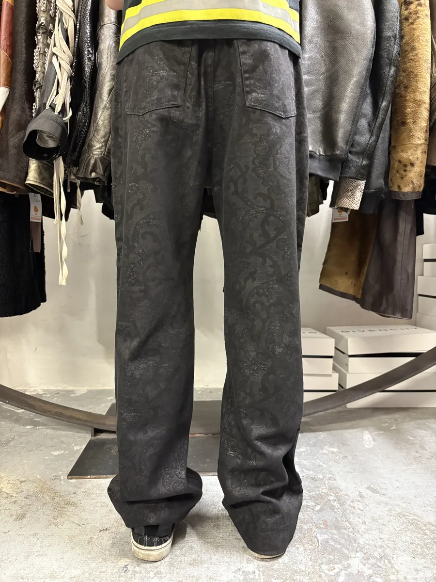 2000s Roberto Cavalli Dark Arabic Mozaic Print Pants - Image 3