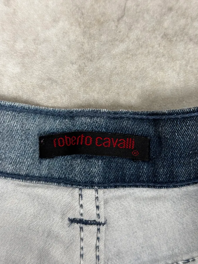 2000s Roberto Cavalli Deep Ocean Blue Gradient Pants - Image 9