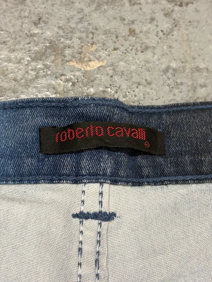 2000s Roberto Cavalli Deep Ocean Blue Gradient Pants - Image 9