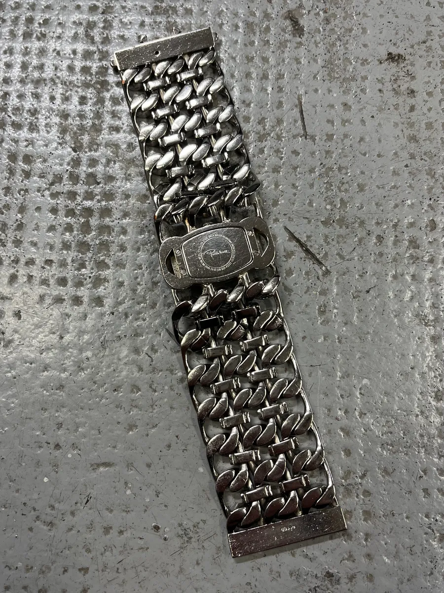 2000s Roberto Cavalli Double Chain Silver Steel Contemporary  Watch - Image 10