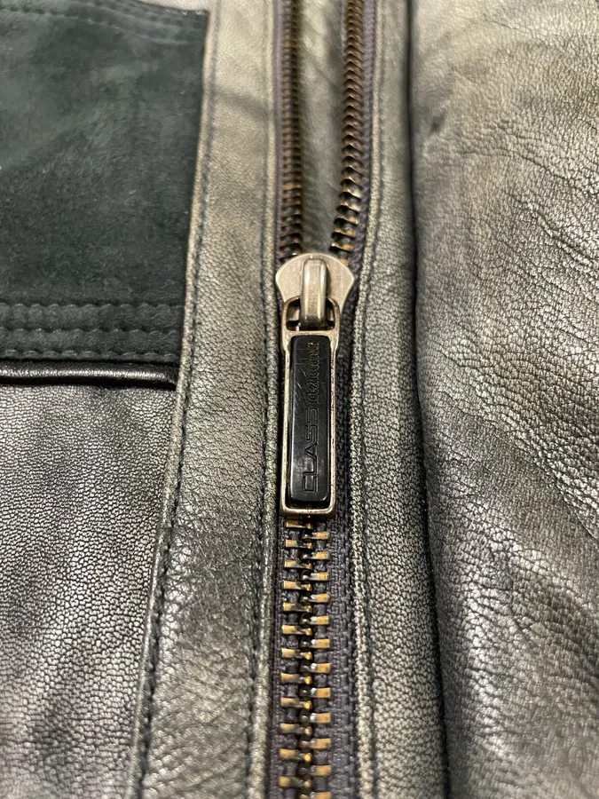 2000s Roberto Cavalli Eroded Grey Marble Effect Premium Leather Jacket - Image 8