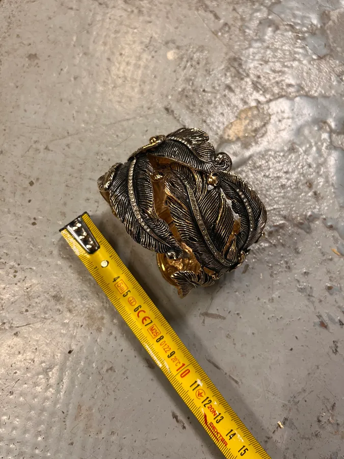 2000s Roberto Cavalli Feathers Armband Bracelet - Image 6
