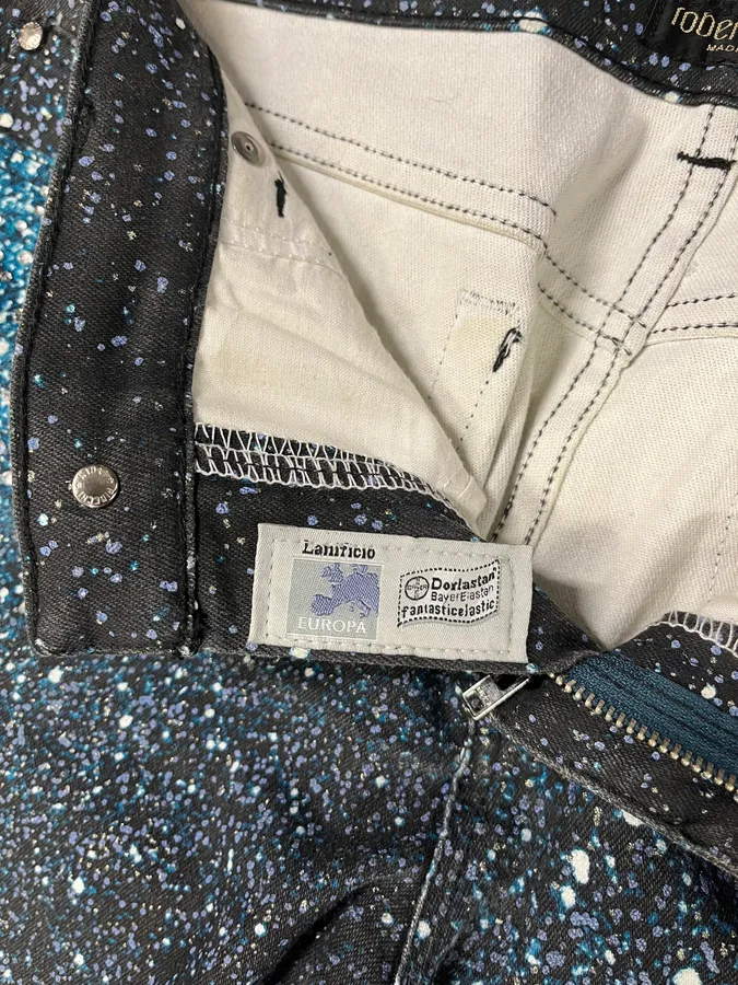 2000s Roberto Cavalli Galaxy Blue Pants - Image 11