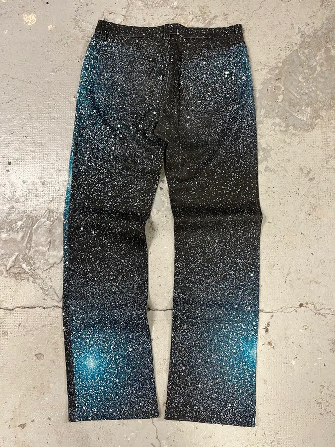 2000s Roberto Cavalli Galaxy Blue Pants - Image 7