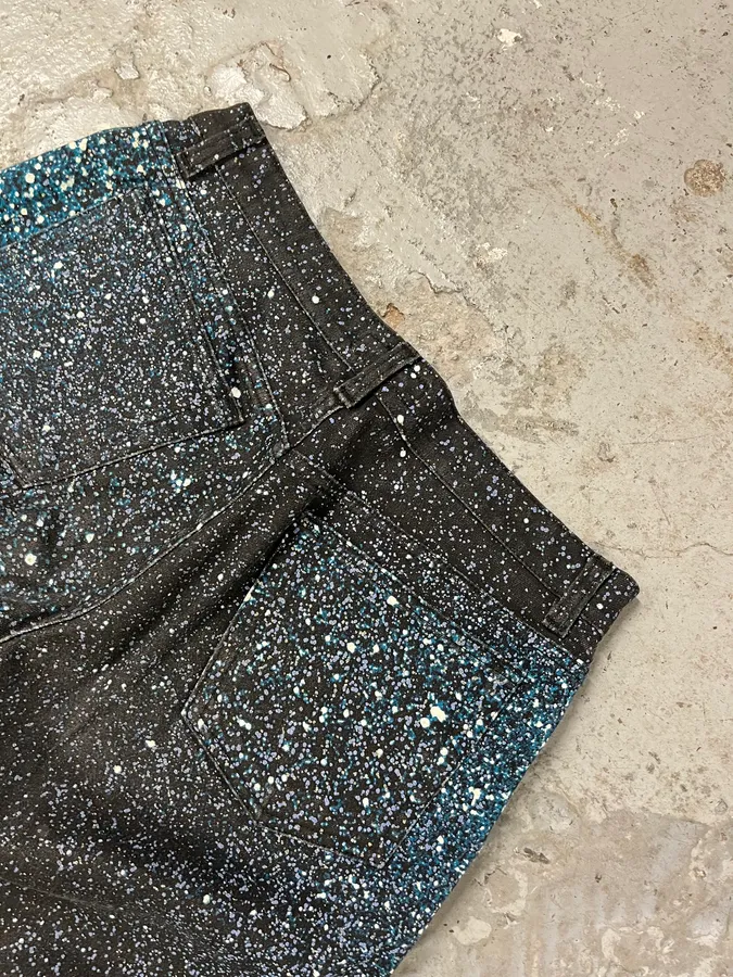 2000s Roberto Cavalli Galaxy Blue Pants - Image 8