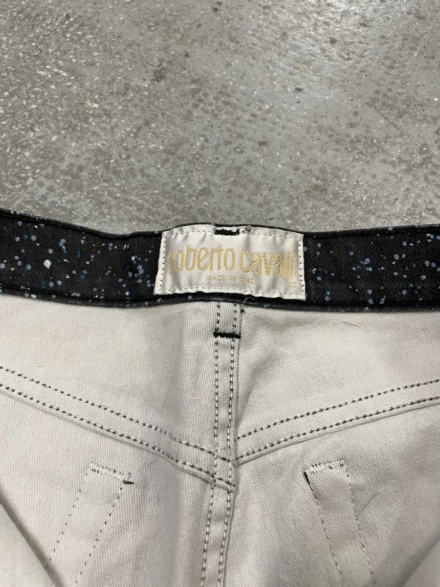 2000s Roberto Cavalli Galaxy Expansion Blue Pants - Image 8