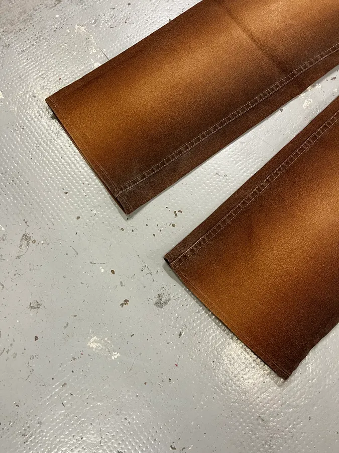 2000s Roberto Cavalli Gradient Bronze Pants - Image 7