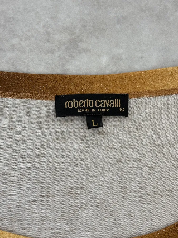 2000s Roberto Cavalli Gradient Golden Sun Longsleeves - Image 8