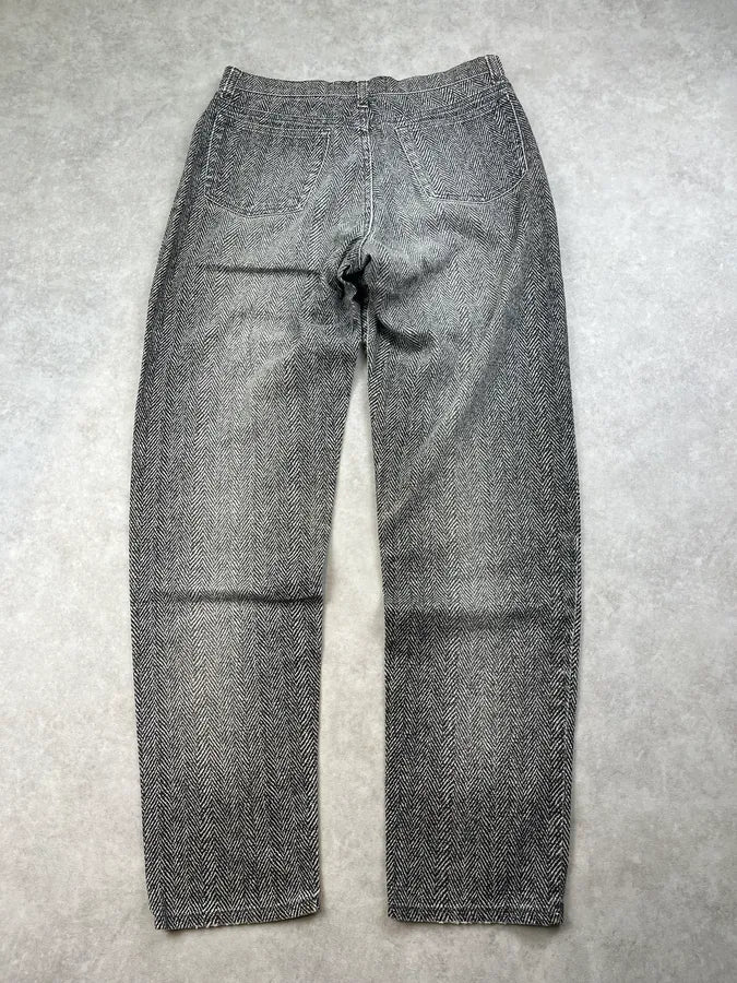2000s Roberto Cavalli Grey Faded Pants - Image 7
