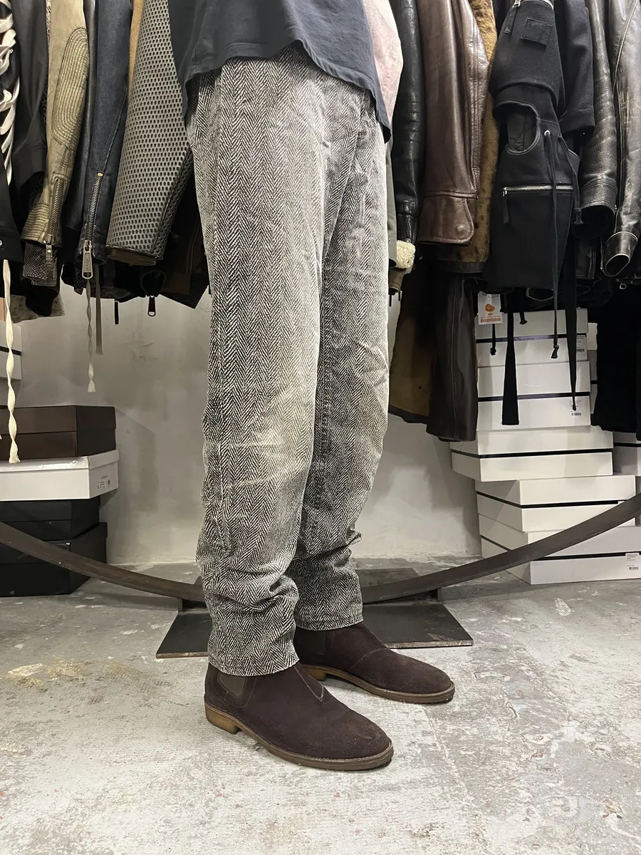 2000s Roberto Cavalli Grey Faded Pants - Image 3