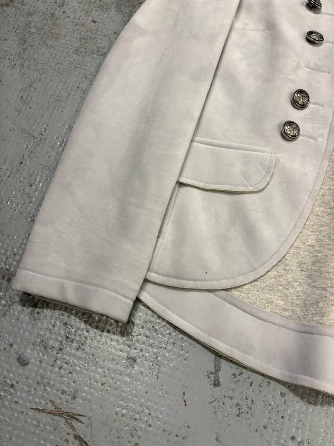 2000s Roberto Cavalli Grey Officer Double-Breasted Blazer Jacket - Image 8