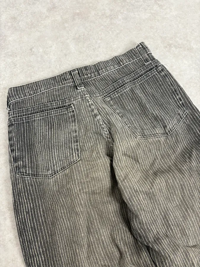 2000s Roberto Cavalli Grey Stripes Pants - Image 7