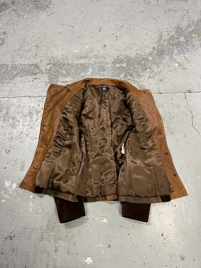 2000s Roberto Cavalli Imperial Brown Suede Leather Jacket - Image 8