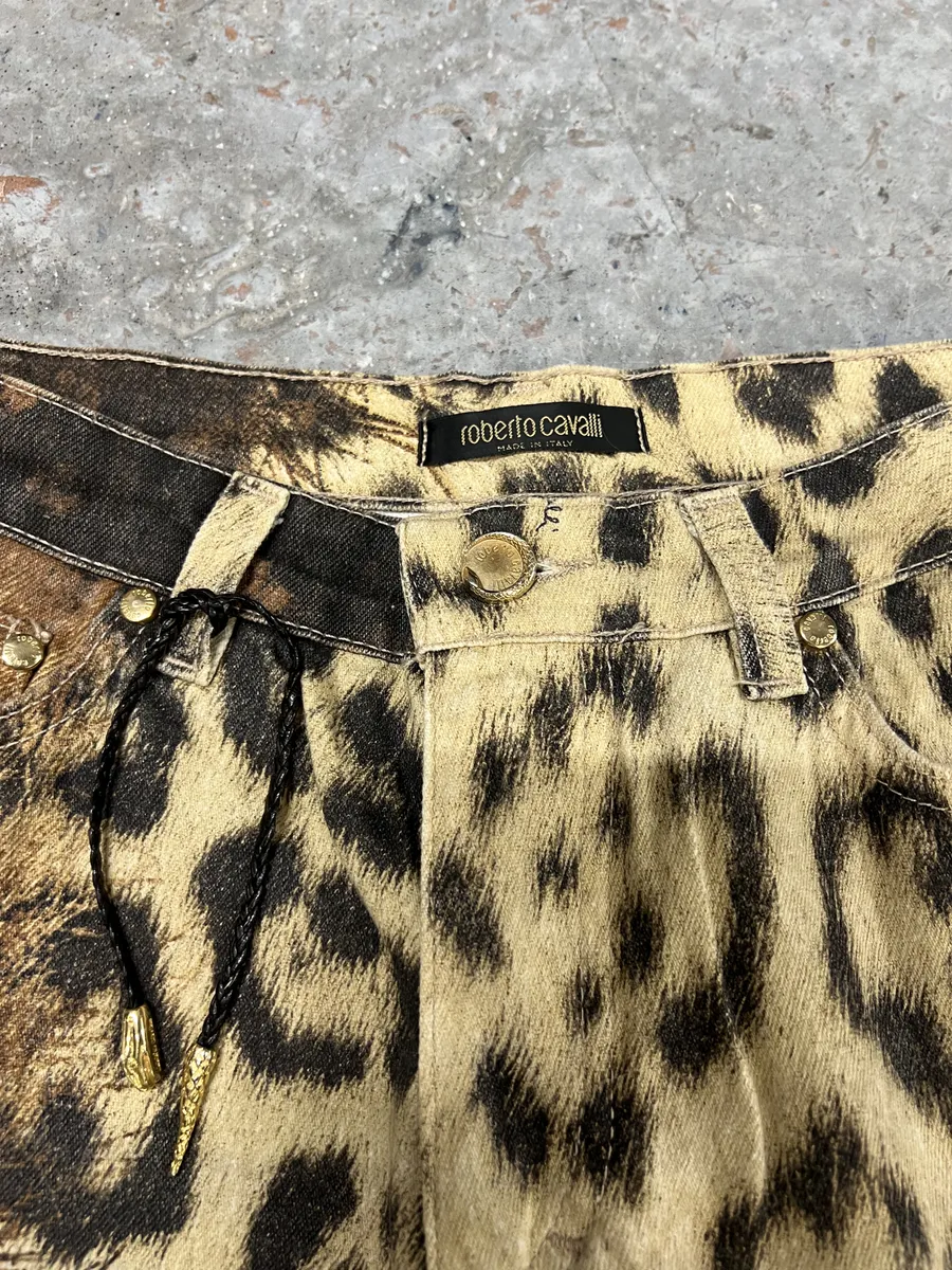 2000s Roberto Cavalli Leopard Explosion Savage Pants - Image 9