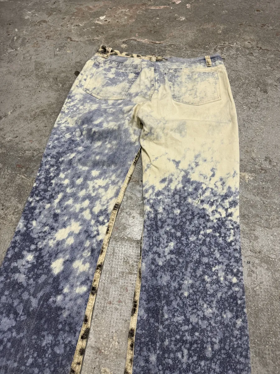 2000s Roberto Cavalli Leopard Ocean Exploration Pants - Image 8