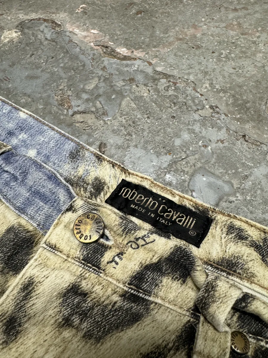 2000s Roberto Cavalli Leopard Ocean Exploration Pants - Image 9