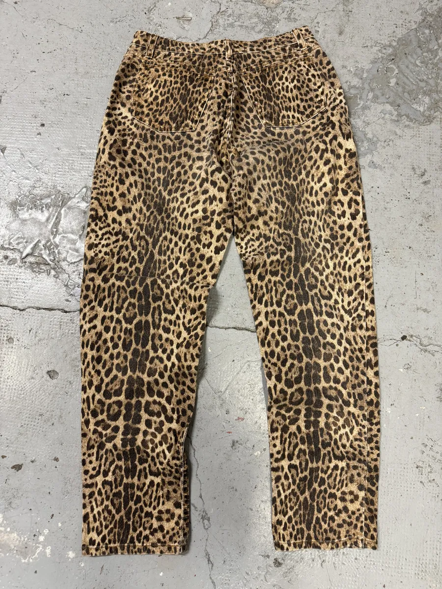 2000s Roberto Cavalli Leopard Print Pants